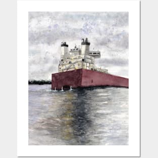 Sault Locks Freighter Posters and Art